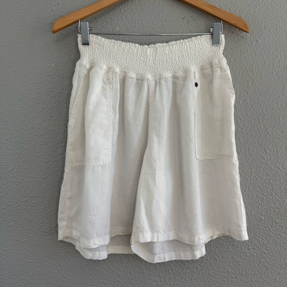 Wrap London Linen Elastic Waist Shorts Size 12 EUC - Picture 1 of 4